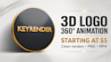 convert your 2d logo into 3d with a 360 animation