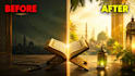 design before after islamic youtube thumbnails
