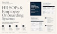 create HR sops and employee onboarding systems