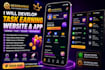 develop task earning investment website and application