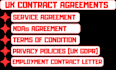 draft UK contracts, agreements and compliance policy document