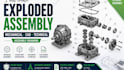 exploded assembly drawing mechanical cad patent technical drawing exploded view