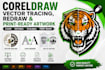 do coreldraw vector tracing, redraw and print ready artwork