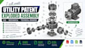 utility patent exploded assembly cad mechanical technical drawing patent filing