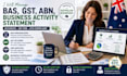 manage bas, gst, abn, business activity statement