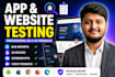 do professional QA testing for your website or mobile app