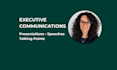write executive speeches, presentations and talking points