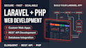 develop a laravel PHP web application rest API and backend