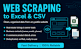 scrape website data to excel,and data extraction
