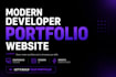 create a modern developer portfolio website