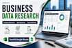 do professional business data research and company research