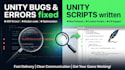 fix unity bugs and errors and write unity scripts