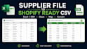 convert supplier excel or CSV to shopify ready CSV