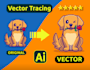 vectorize image manual vector trace vectorise logo or vector trace conversion