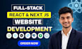 develop a full stack react nextjs website with modern ui and backend developer