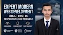 a modern responsive website using HTML CSS and javascript