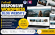 create a responsive wordpress blog webseite with elementor, SEO and design