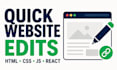 make quick website edits and content updates