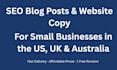write SEO blog post and website copy for your small business