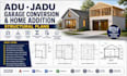 design adu jadu garage conversion home addition structural plans