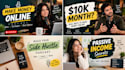 design make money online podcast thumbnails