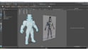 create a low poly polygon 3d humanoid game character with rig