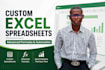 design custom excel spreadsheets and advance formulas