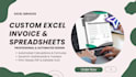 design a custom excel invoice template and spreadsheet