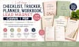 design checklist, tracker, planner, workbook and lead magnet canva PDF
