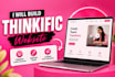 build thinkific website, design thinkific content, thinkific course creation