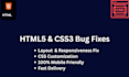 convert design to responsive HTML CSS website