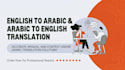 do professional arabic to english translation and data entry