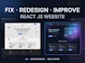 fix redesign or improve your react js website