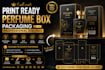 create print ready perfume box packaging with professional dielines