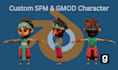 port or create 3d character for sfm gmod l4d2 tf2 cs2 source engine playermodel