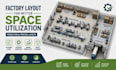 design factory layout space utilization, production layouts process cad drawings
