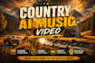 create a cinematic ai country music video with lip sync