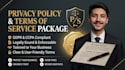 draft a privacy policy, terms of service