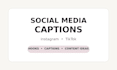 write engaging instagram and tiktok captions, hooks and content ideas