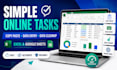 do simple online tasks, copy paste and data cleanup