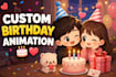 create a custom animated birthday video