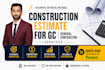do construction material takeoff, quantity takeoff and cost estimation