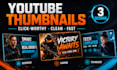 design professional clickable youtube thumbnails