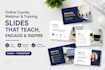 design engaging online course, webinar and training slides in canva
