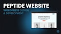design peptide website, research peptide website, wordpress website