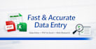 do fast and accurate data entry, copy paste, PDF to excel, and ai assisted