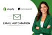 setup shopify omnisend email automation integration flows
