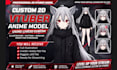 create and rig a custom 2d vtuber anime model using live2d cubism