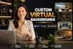 design a professional zoom, teams and google meet background