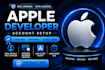 help you to setup your apple developer account